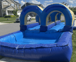 2520Color20Splash20Combo20Bounce20House20with20Wet20and20Dry20Slide20image201 1716511604 25' Dual Lane Slip 'n Slide with Pool