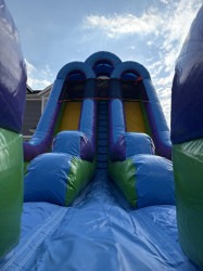 image3 1749936582 18' Retro Rainbow 🌈 Double Bay Water Slide – Wet Only 💦